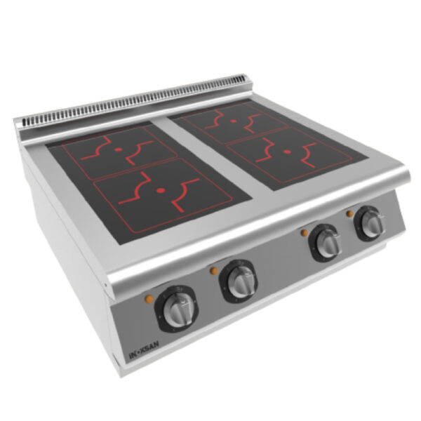 GGA Grande Distribuzione | attrezzature ristorazione-Cucina a Gas da Banco – 4 Fuochi –  2 x 3