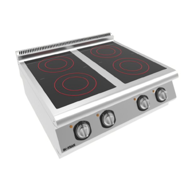 GGA Grande Distribuzione | attrezzature ristorazione-Cucina a Gas da Banco – 4 Fuochi –  2 x 3