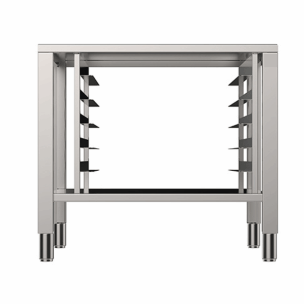 GGA Grande Distribuzione | attrezzature ristorazione-Tavolo fisso in AISI 430 con supporti