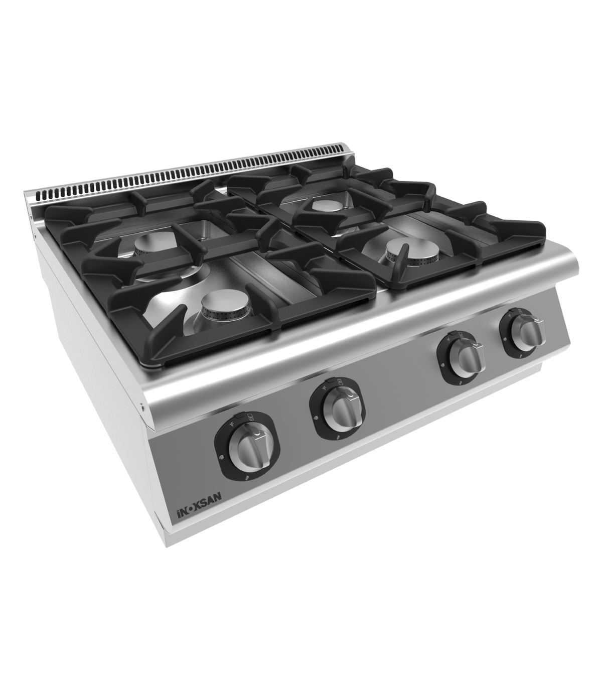 GGA Grande Distribuzione | attrezzature ristorazione-Cucina a Gas da Banco – 4 Fuochi – 2 x 3