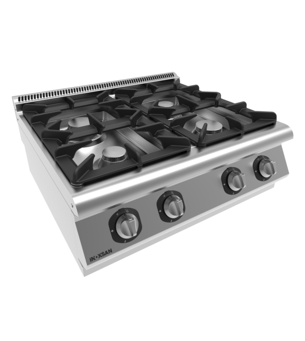 GGA Grande Distribuzione | attrezzature ristorazione-Cucina a Gas da Banco – 4 Fuochi –  2 x 3