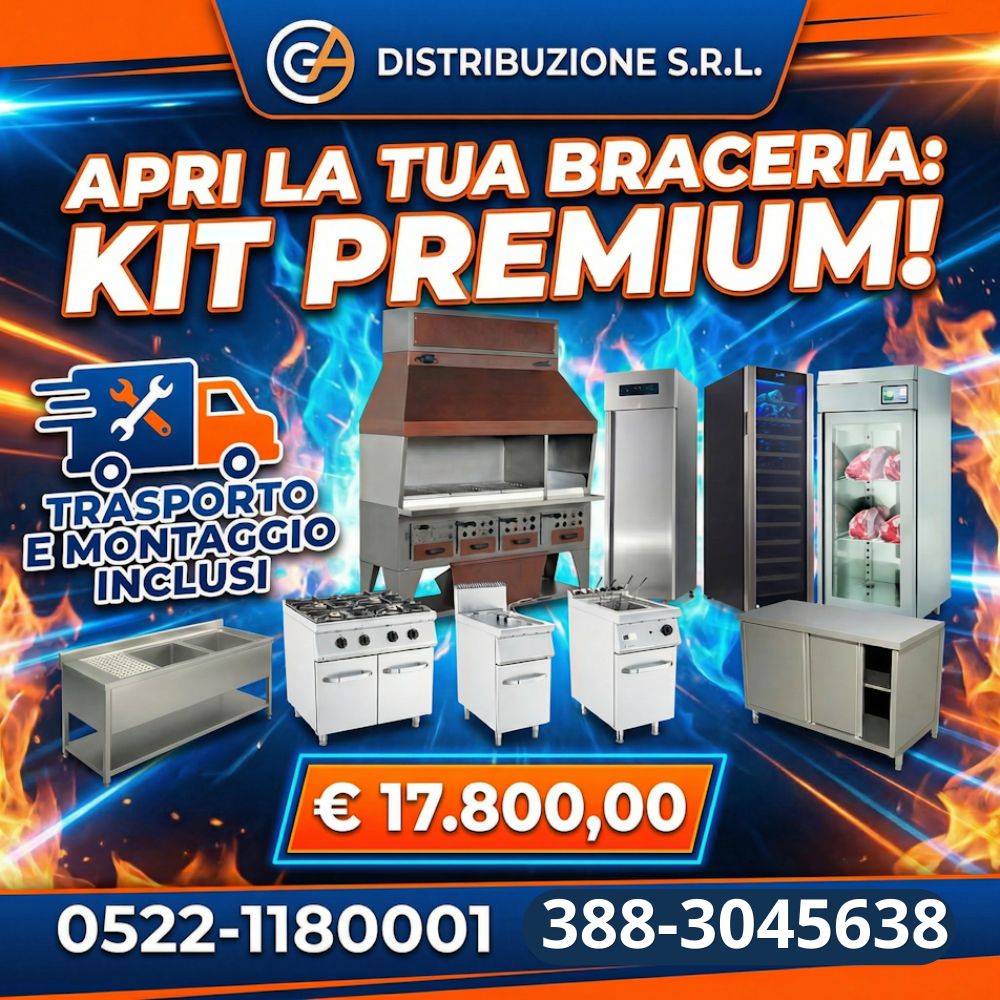 4 fuochi con forno (12) Kit Apertura Braceria - immagine 1