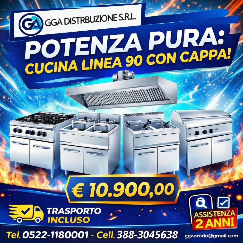 4 fuochi con forno (4) KIT CUCINA COMPLETA LINEA 90 CAPPA INCLUSA TEL : 0522-1180001 CELL : 388-3045638 - immagine 1
