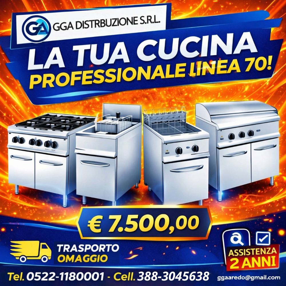 4 fuochi con forno (8) KIT CUCINA COMPLETA LINEA 70 TEL : 0522-1180001 CELL : 388-3045638 - immagine 1
