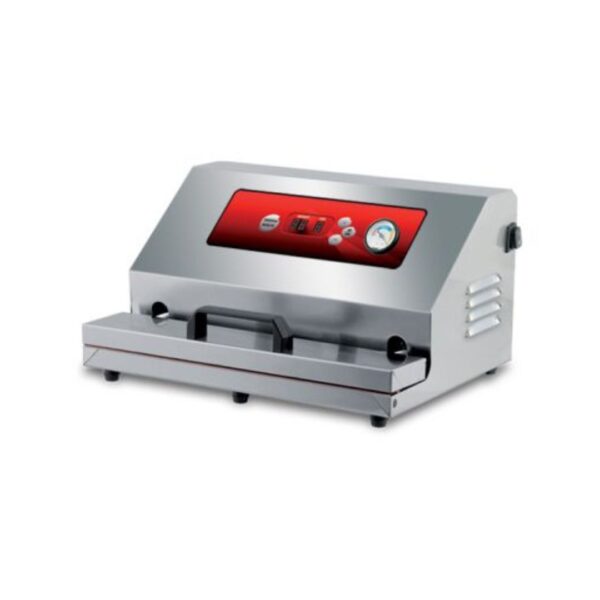 Confezionatrice sottovuoto automatica digitale in inox - Aspirazione esterna - Barra Saldante 450mm - Dimensioni 520x380xh210 mm