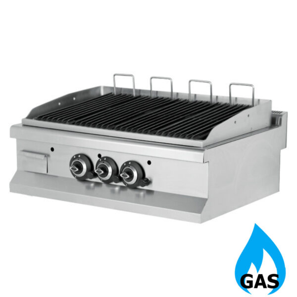 Griglia Pietra Lavica da Banco - a Gas - 900 x 635 x 285 mm