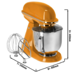 Impastatrice planetaria 7 litri - gialla - 400 x 240 x 440 mm