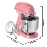 Impastatrice planetaria 7 litri - rosa - 400 x 240 x 440 mm