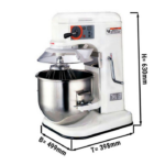 Impastatrice planetaria 12 litri - 499 x 398 x 630 mm