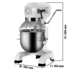 Impastatrice planetaria da terra 10 litri - 450 x 366 x 606 mm