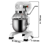 Impastatrice planetaria da terra 20 litri - 520 x 420 x 760 mm