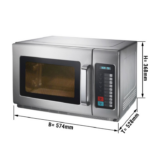 Microonde digitale 34 litri - 2100 Watt - 574 x 528 x 368 mm