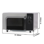 Microonde manuale 26 litri - 1000 Watt - 508 x 419 x 312 mm