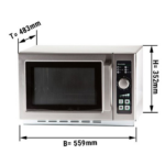 Microonde manuale 34 litri - 1100 Watt - 559 x 483 x 352 mm