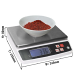Bilancia 10 kg - Precisione 1 g - 245 x 245 x 80 mm