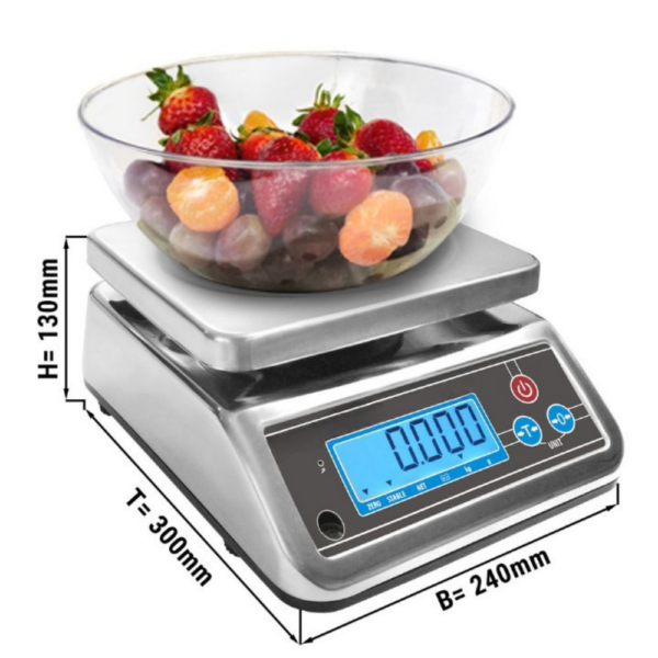 Bilancia 6 kg - Precisione 2 g - 240 x 300 x 140 mm