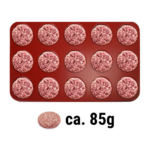 Stampo per polpette e hamburger - 15 fori da 80 mm - 500 x 300 x 15 mm - immagine 2