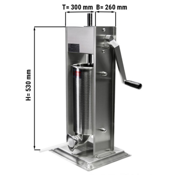 Insaccatrice per salsicce verticale - 3 litri - 260 x 300 x 530 mm