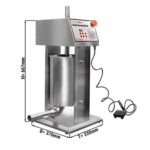 Insaccatrice elettrica verticale - acciaio inox - 12 litri - 370 x 330 x 667 mm