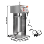Insaccatrice elettrica verticale - acciaio inox - 15 litri - 370 x 330 x 767 mm