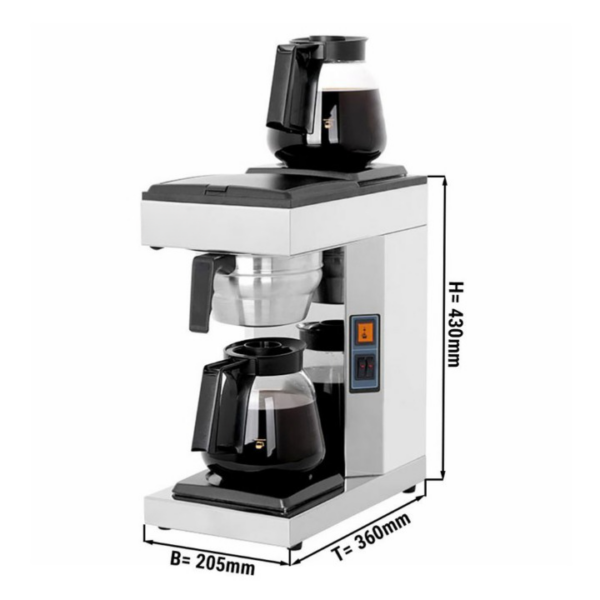 GGA Grande Distribuzione | attrezzature ristorazione-Macchina per caffè con filtro – 2 piastre riscaldanti – 1