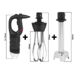 Set completo - Frullatore ad immersione elettrico - Pala 400mm - 450 W - 91 x 91 x 734/609 mm