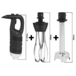 Set completo - Frullatore ad immersione elettrico - Pala 400mm - 650 W - 91 x 91 x 734/609 mm