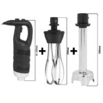 Set completo - Frullatore ad immersione elettrico - Pala 500mm - 650 W - 91 x 91 x 834/609 mm