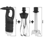 Set completo - Frullatore ad immersione elettrico - Pala 400mm - 850 W - 91 x 91 x 771/646 mm