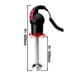 Frullatore a immersione - frusta elettrica 200 mm - 100 x 100 x 380 mm