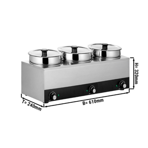 GGA Grande Distribuzione | attrezzature ristorazione-Hot Pot Bagnomaria – acciaio inox – 10