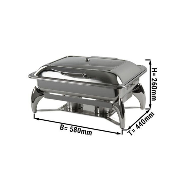 GGA Grande Distribuzione | attrezzature ristorazione-Chafing Dish GN 1/1 – acciaio inox – 8