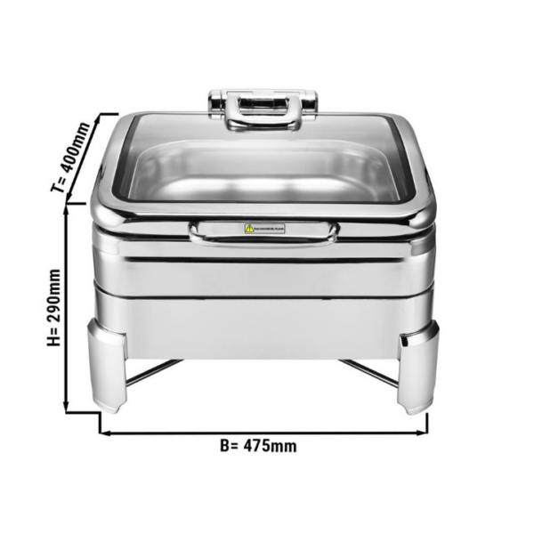 GGA Grande Distribuzione | attrezzature ristorazione-Chafing Dish – acciaio inox – 5