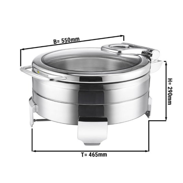 GGA Grande Distribuzione | attrezzature ristorazione-Chafing Dish – acciaio inox – 5