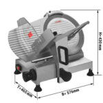 Affettatrice a gravità - lama Ø 300 mm - 250 W - 576 x 465 x 430 mm