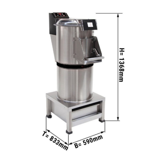 Pelapatate + Filtro - Capacità 20 kg  - 400 Kg/h - 590 x 833 x 1368 mm - 380 volt