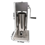 Insaccatrice per salsicce verticale - 4,5 litri - acciaio inox - 375 x 300 x 640 mm