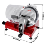 Affettatrice a gravità - lama Ø 250 mm - Rosso - 150 W - 479 x 406 x 356 mm