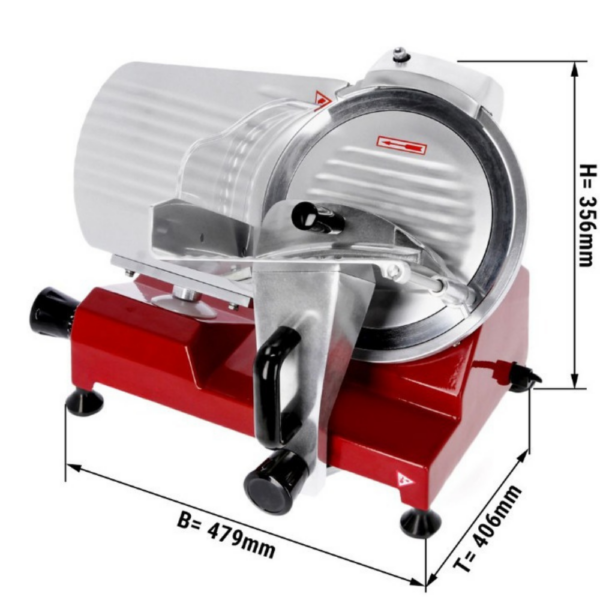 Affettatrice a gravità - lama Ø 250 mm - Rosso - 150 W - 479 x 406 x 356 mm