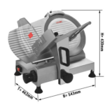 Affettatrice a gravità - lama Ø 275 mm - 250 W - 543 x 462 x 430 mm