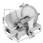Affettatrice a gravità - lama Ø 300 mm - 210 W - 592 x 495 x 495 mm