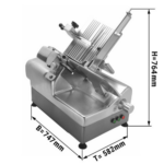 Affettatrice a gravità - lama Ø 320 mm - 250 W - 747 x 582 x 764 mm
