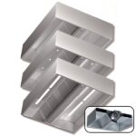 Cappa Cubica Centrale – Con MOTORE – Profondità 130 Lunghezze: da 1200 a 3000 mm
