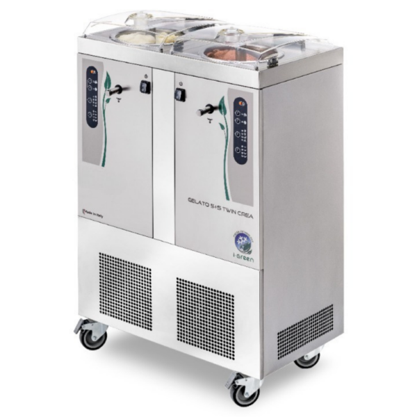 GGA Grande Distribuzione | attrezzature ristorazione-Macchina per gelato professionale – automatica – 5+5 kg/h – 66 x 43