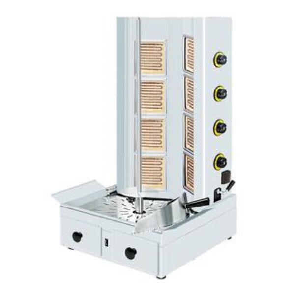 GGA Grande Distribuzione | attrezzature ristorazione-Macchina per Kebab elettrica – Piastre radianti in ceramica – Gyros Grill – Potenza 4