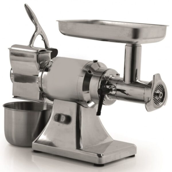 Tritacarne Grattugia - Gruppo macinazione smontabile in acciaio inox - Carenato Acciaio Inox - 1,1 Kw (1,5 Hp)