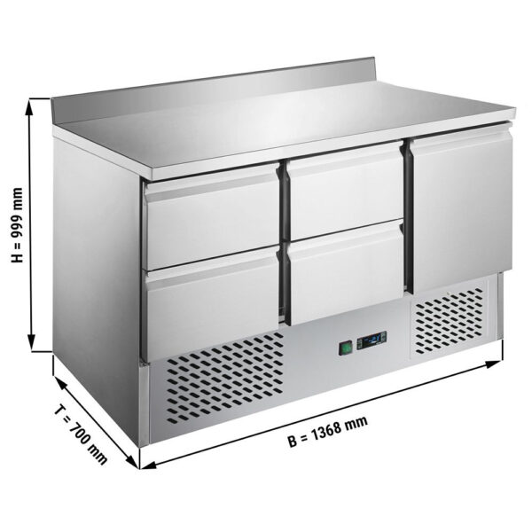 GGA Grande Distribuzione | attrezzature ristorazione-Saladette – +2 °C a +8 °C – 1 porta