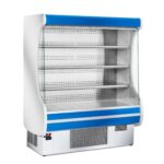 Espositore murale - Con ripiano inclinabile e porte scorrevoli - Lunghezza 800 mm