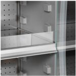 Espositore murale - Con ripiano inclinabile e porte scorrevoli - Lunghezza 1100 mm - immagine 6