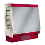 Espositore murale - Versione con spalle illuminate a LED - Con ripiano inclinabile - Lunghezza 1100 mm - immagine 7